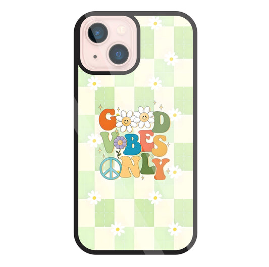 Good Vibes Only Glass Case For Apple iPhone 13 Mini