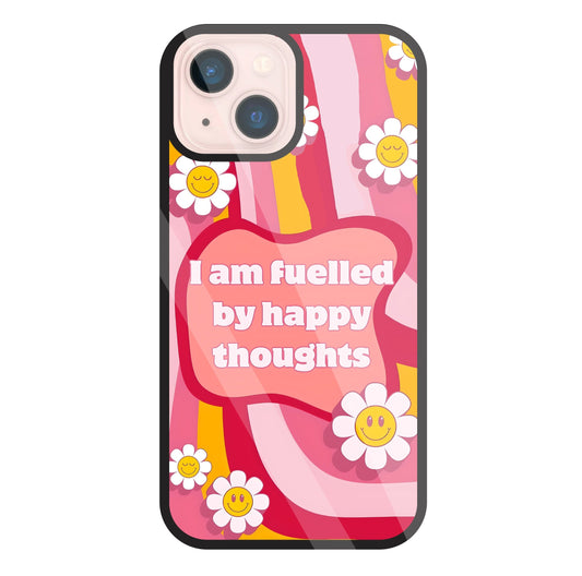 Happy Thoughts Glass Case For Apple iPhone 13 Mini