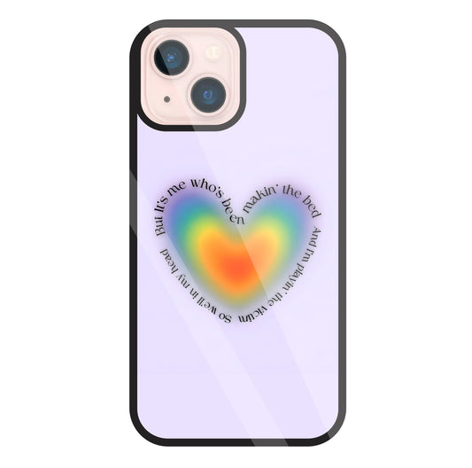 Heart With Neon Colour Glass Case For Apple iPhone 13 Mini