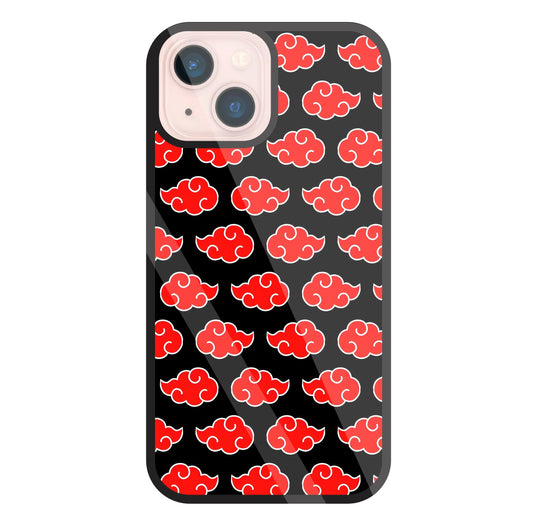 Japanese Clouds Seamless Pattern Glass Case For Apple iPhone 13 Mini