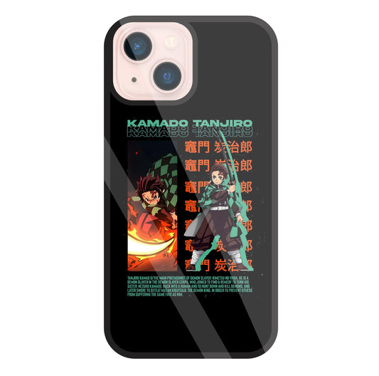 Kamado Tanjiro Glass Case For Apple iPhone 13 Mini
