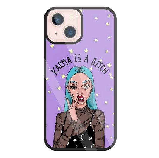 Karma is a Bitch Levender Glass Case For Apple iPhone 13 Mini
