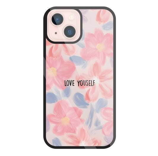Love Yourself Glass Case For Apple iPhone 13 Mini