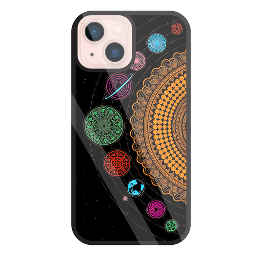 Mandala Patterns Universe Glass Case For Apple iPhone 13 Mini