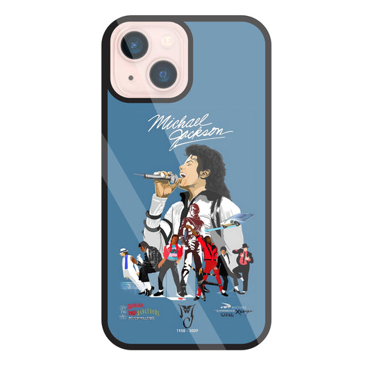 Michael Jackson Mashup Glass Case For Apple iPhone 13 Mini