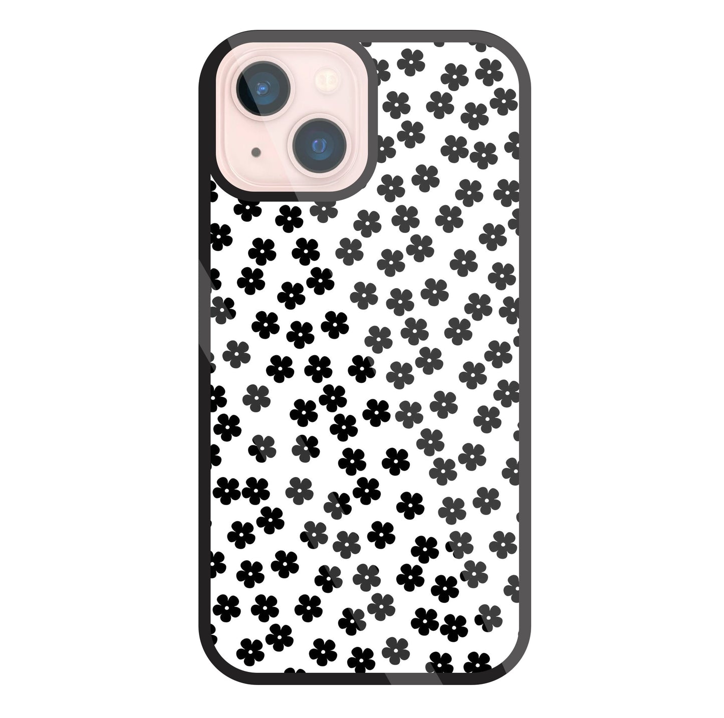 Multiple Daisy flowers Glass Case For Apple iPhone 13 Mini