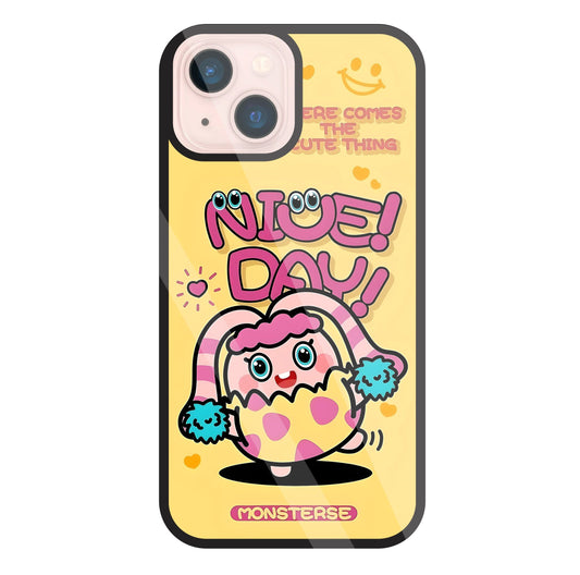 Nice Day Monsterse Yellow Glass Case For Apple iPhone 13 Mini