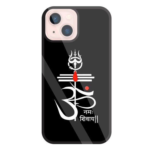 Om Namah Shivay White Glass Case For Apple iPhone 13 Mini