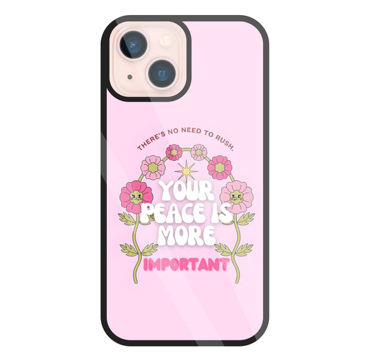 Peace Is More Important Glass Case For Apple iPhone 13 Mini