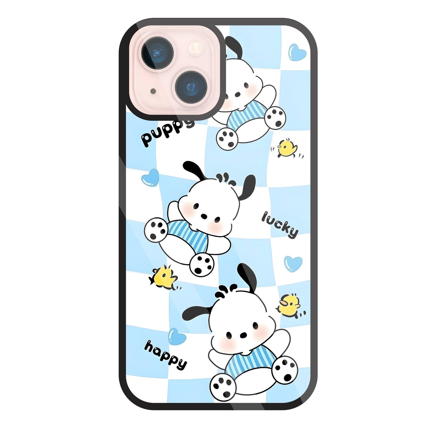 Pochacco Puppy Blue Glass Case For Apple iPhone 13 Mini