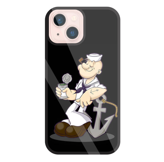 Popeye The Sailor Glass Case For Apple iPhone 13 Mini