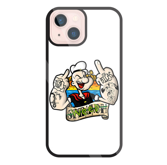 Popeye Weed Glass Case For Apple iPhone 13 Mini