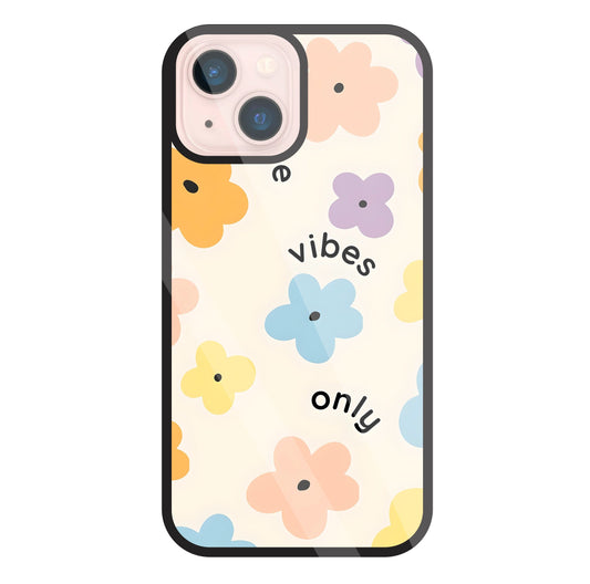 Positive Vibes Only Glass Case For Apple iPhone 13 Mini