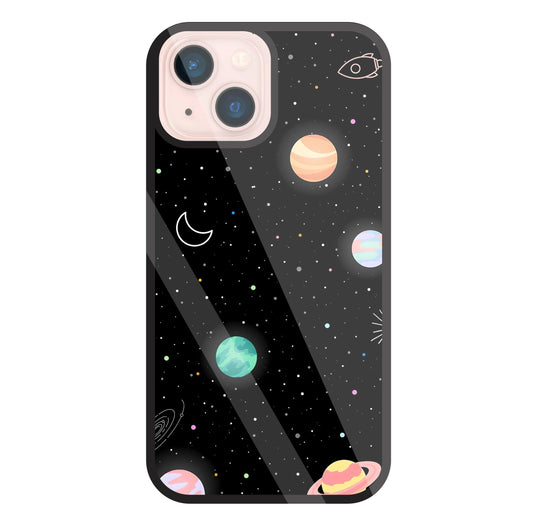 Space Galaxy Glass Case For Apple iPhone 13 Mini