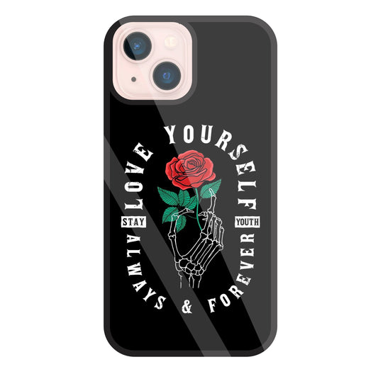 Stay Youth Love Glass Case For Apple iPhone 13 Mini