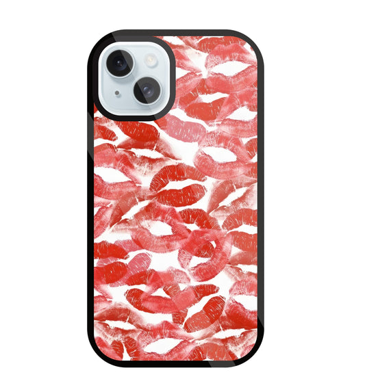 Multi Lips Kisses Glass Case For Apple iPhone 13
