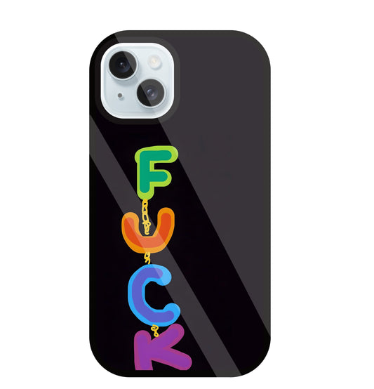 Multicolor Fuck Glass Case For Apple iPhone 13