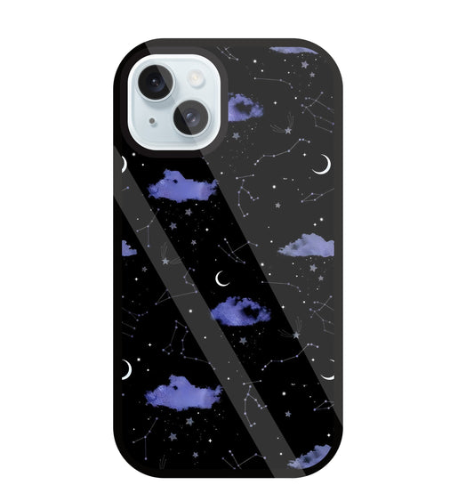 Night Sky Constellations and Stars Glass Case For Apple iPhone 13