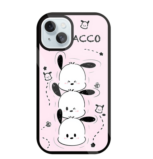 Pochacco Puppy Pink Glass Case For Apple iPhone 13