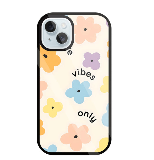 Positive Vibes Only Glass Case For Apple iPhone 13