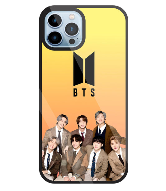 BTS Crew Glass Case For Apple iPhone 13 Pro