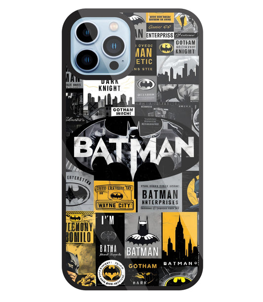 Batman Mashup Glass Case For Apple iPhone 13 Pro