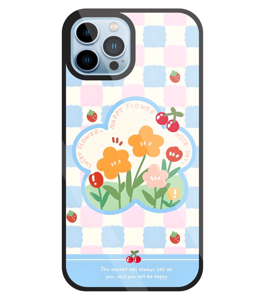 Cherry Blossom Glass Case For Apple iPhone 13 Pro