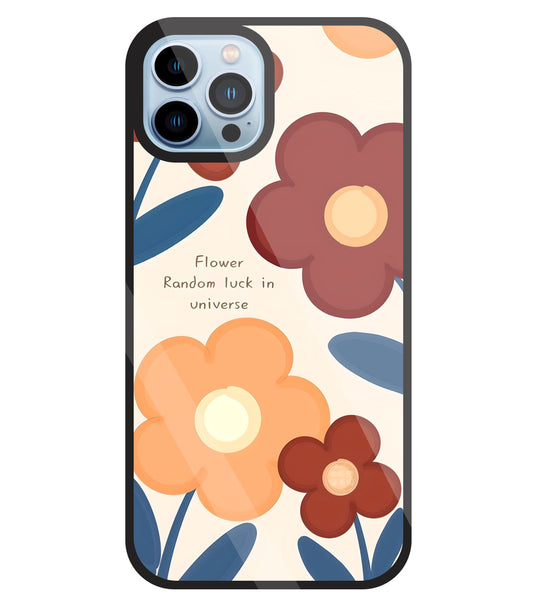 Flower Random Luck Glass Case For Apple iPhone 13 Pro