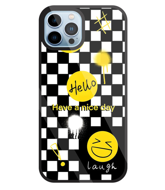 Have A Nice Day Glass Case For Apple iPhone 13 Pro