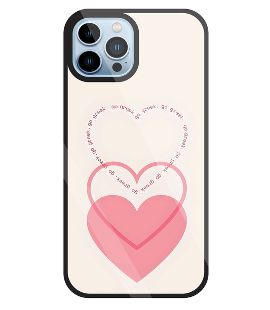 Heart Glass Case For Apple iPhone 13 Pro