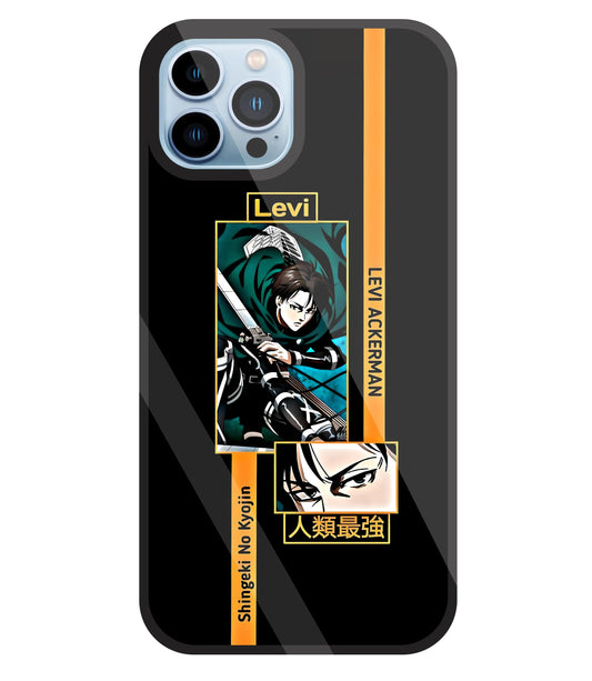 Levi Anime Glass Case For Apple iPhone 13 Pro