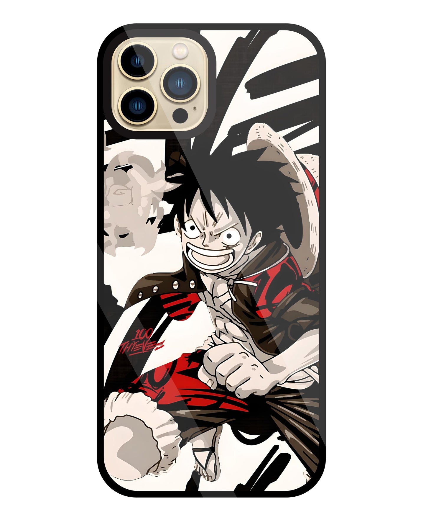 Angry Luffy Glass Case For Apple iPhone 13 Pro Max