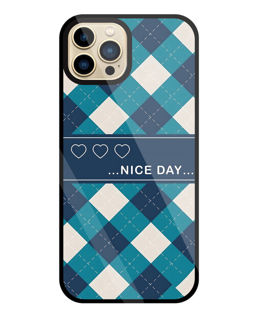 Argyle sweater pattern Glass Case For Apple iPhone 13 Pro Max