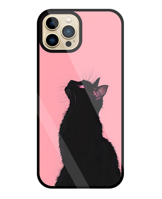 Black Cat Glass Case For Apple iPhone 13 Pro Max