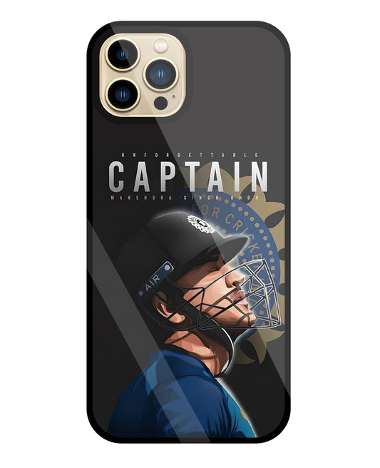 Captain MS Dhoni Glass Case For Apple iPhone 13 Pro Max