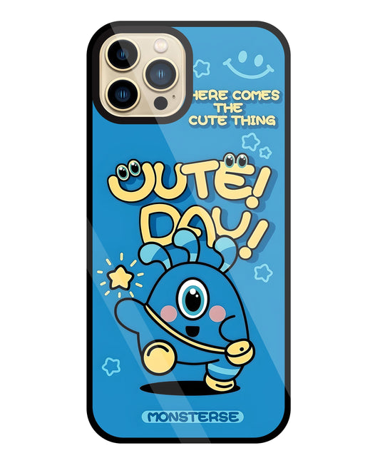 Cute Day! Monsterse Blue Glass Case For Apple iPhone 13 Pro Max