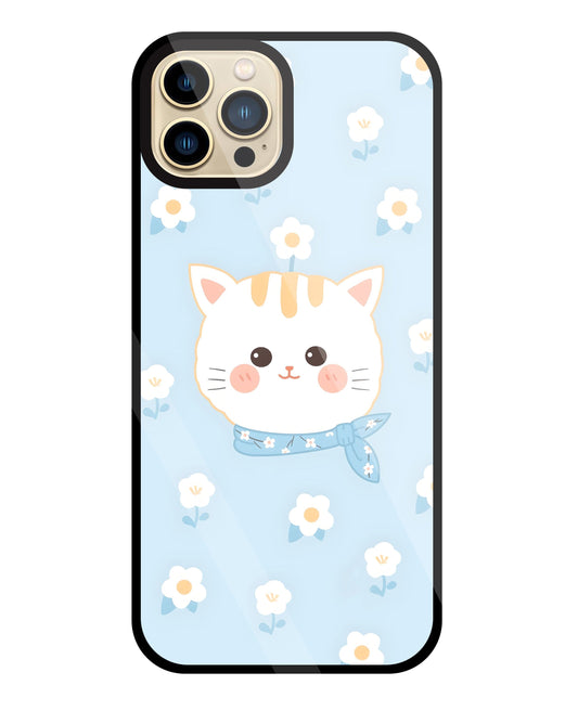 Cute Kitten Glass Case For Apple iPhone 13 Pro Max