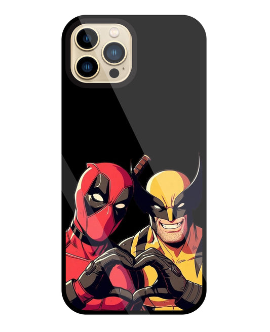 Deadpool And Wolverine Glass Case For Apple iPhone 13 Pro Max