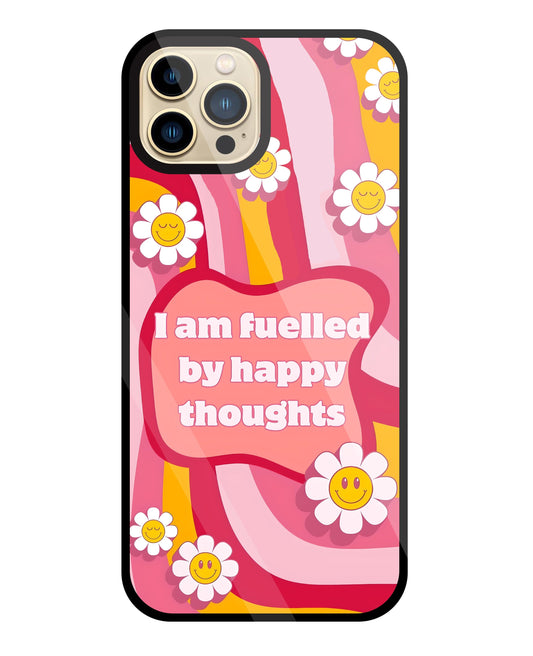 Happy Thoughts Glass Case For Apple iPhone 13 Pro Max
