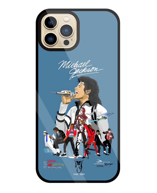 Michael Jackson Mashup Glass Case For Apple iPhone 13 Pro Max