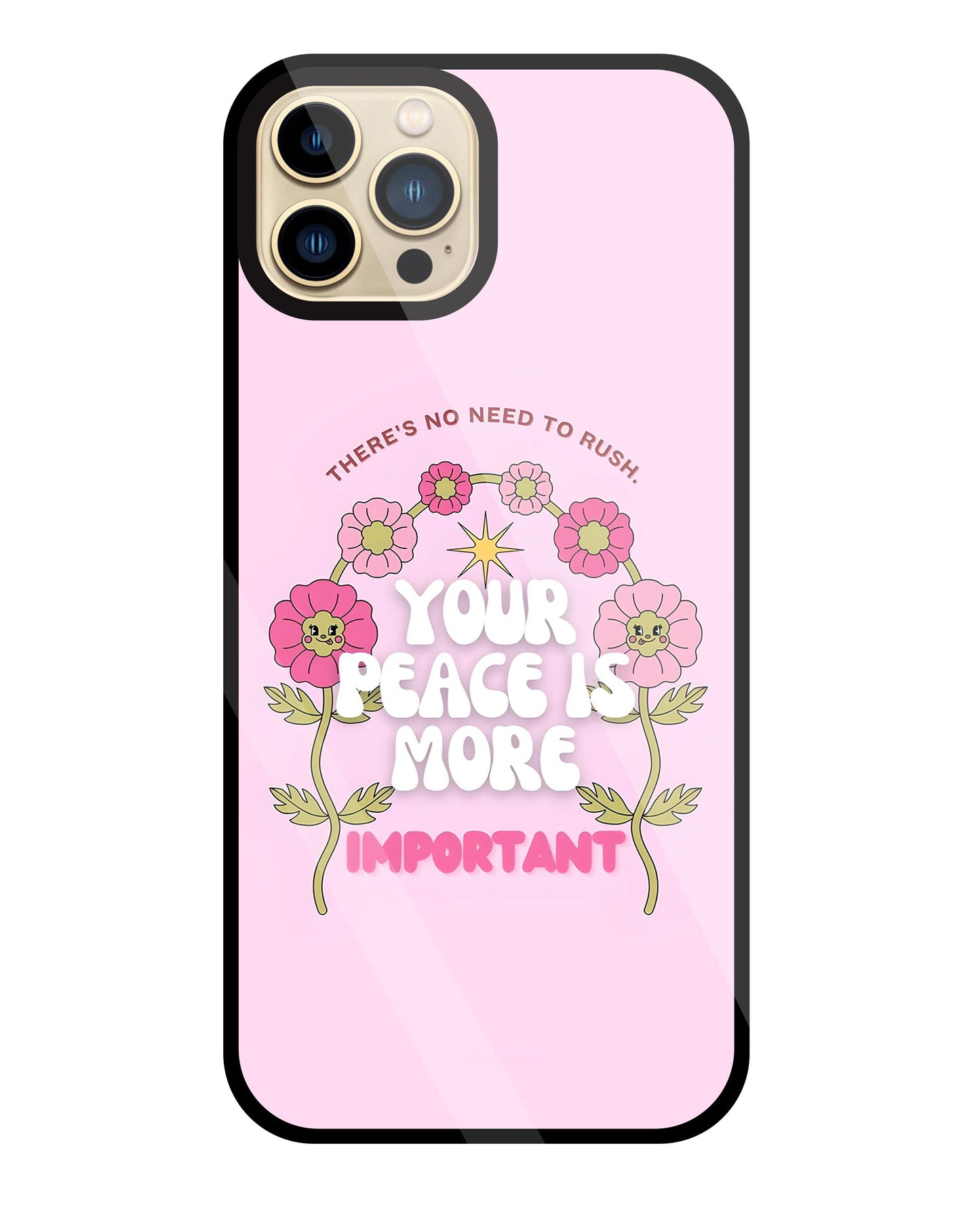 Peace Is More Important Glass Case For Apple iPhone 13 Pro Max