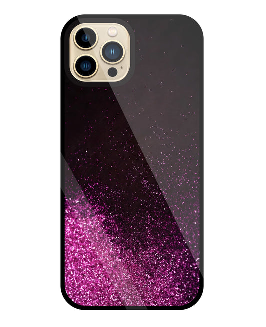 Pink Glitters Glass Case For Apple iPhone 13 Pro Max