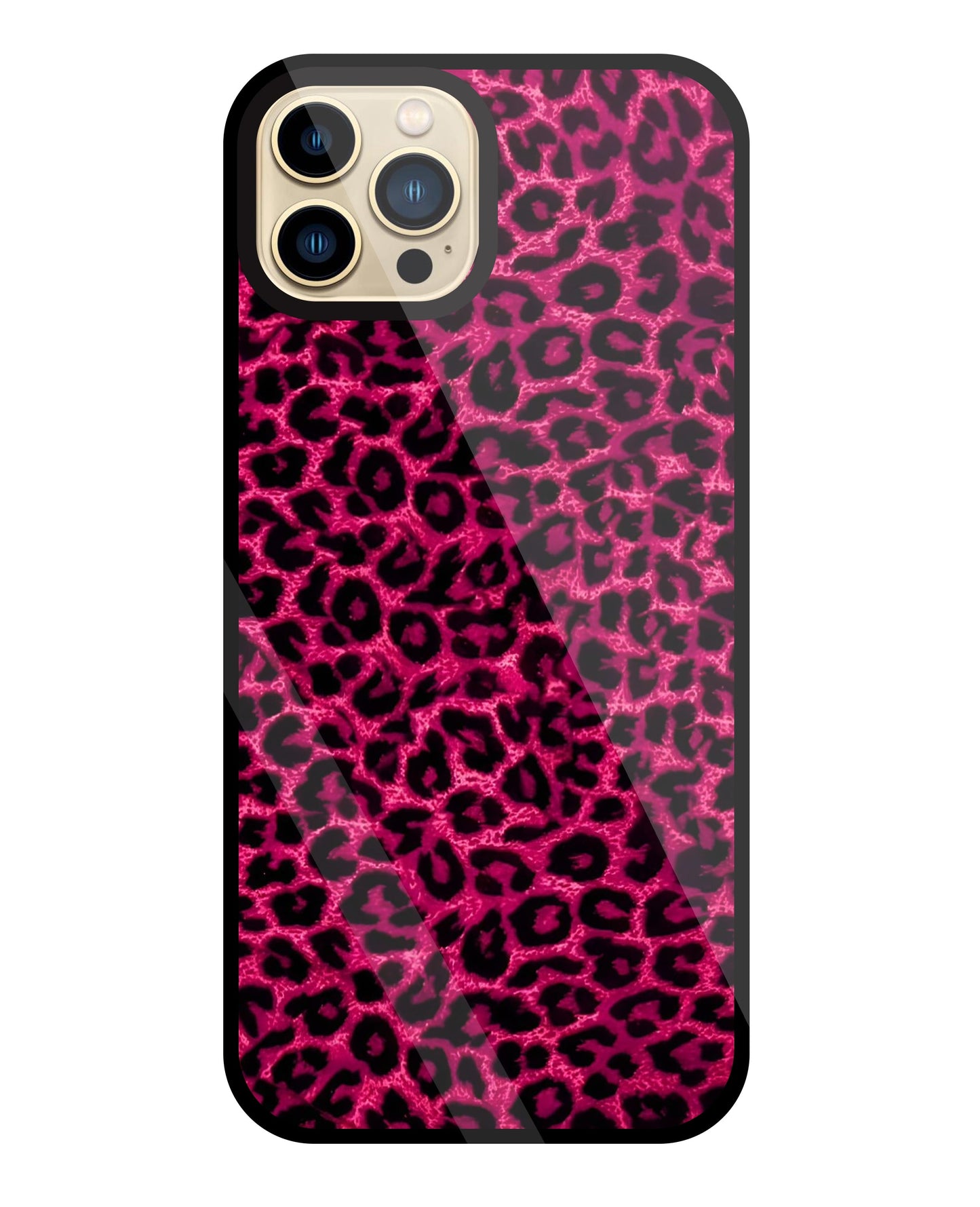 Pink Leopard Glass Case For Apple iPhone 13 Pro Max