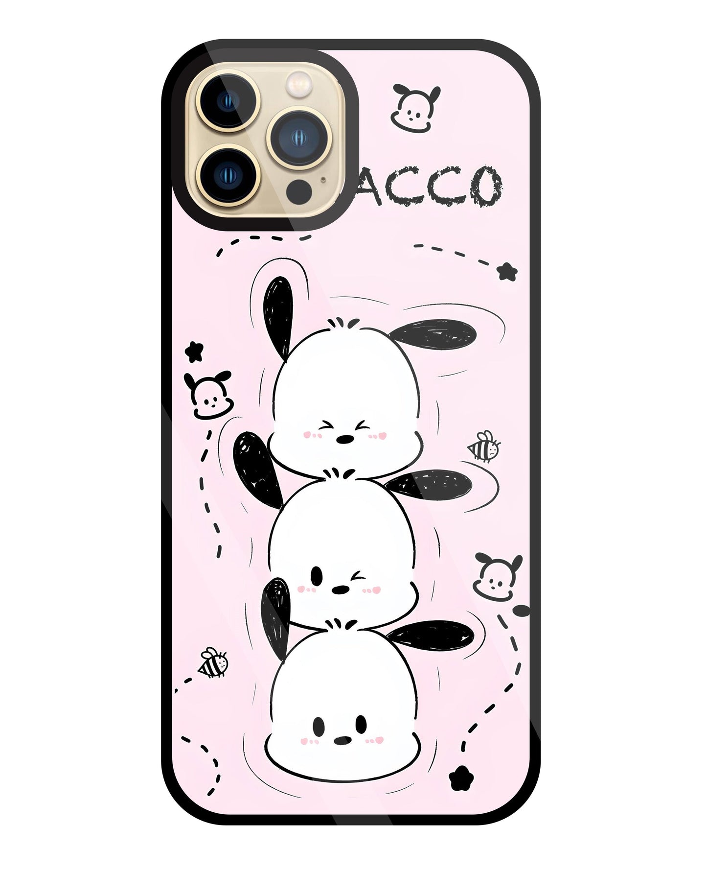 Pochacco Puppy Pink Glass Case For Apple iPhone 13 Pro Max