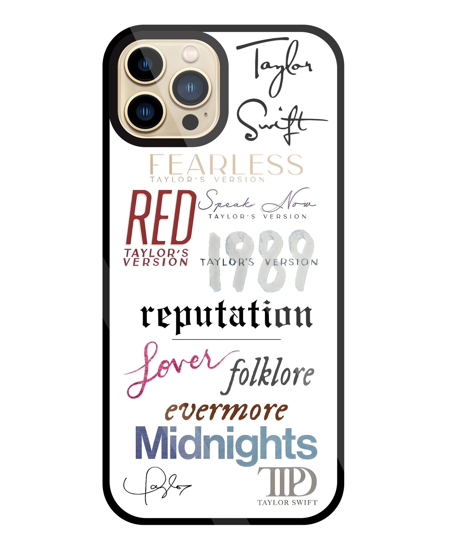 Red Taylor's Version Glass Case For Apple iPhone 13 Pro Max
