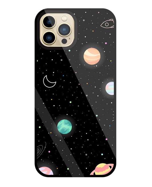 Space Galaxy Glass Case For Apple iPhone 13 Pro Max
