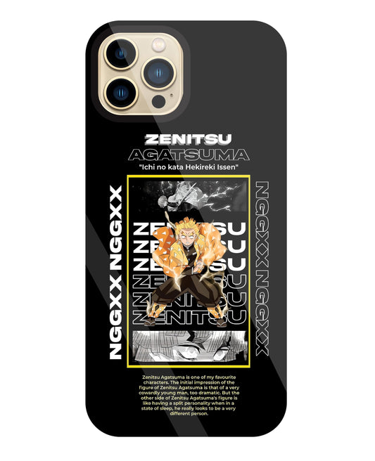 Zenitsu Anime Glass Case For Apple iPhone 13 Pro Max
