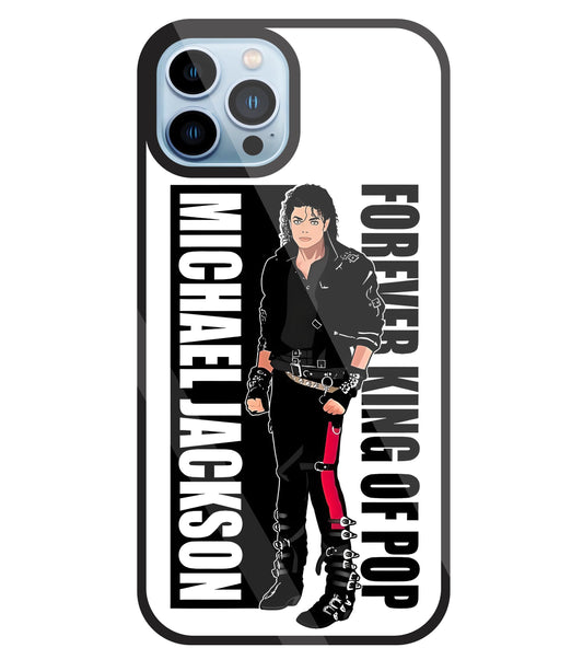 Michael Jackson King Of Pop Glass Case For Apple iPhone 13 Pro