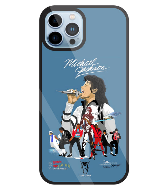 Michael Jackson Mashup Glass Case For Apple iPhone 13 Pro