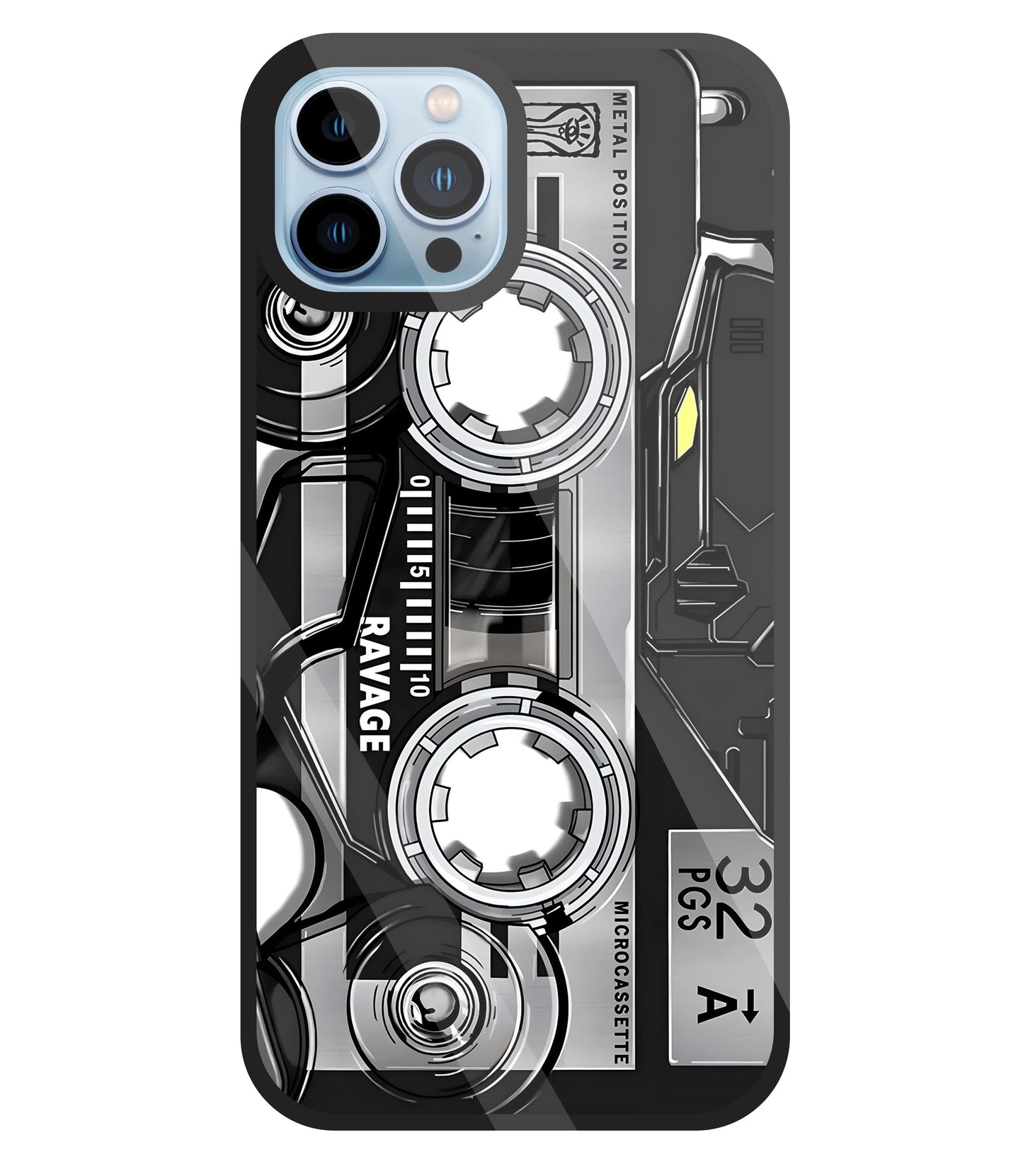 Microcassette Glass Case For Apple iPhone 13 Pro